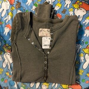 Free People Mixed Media Henley